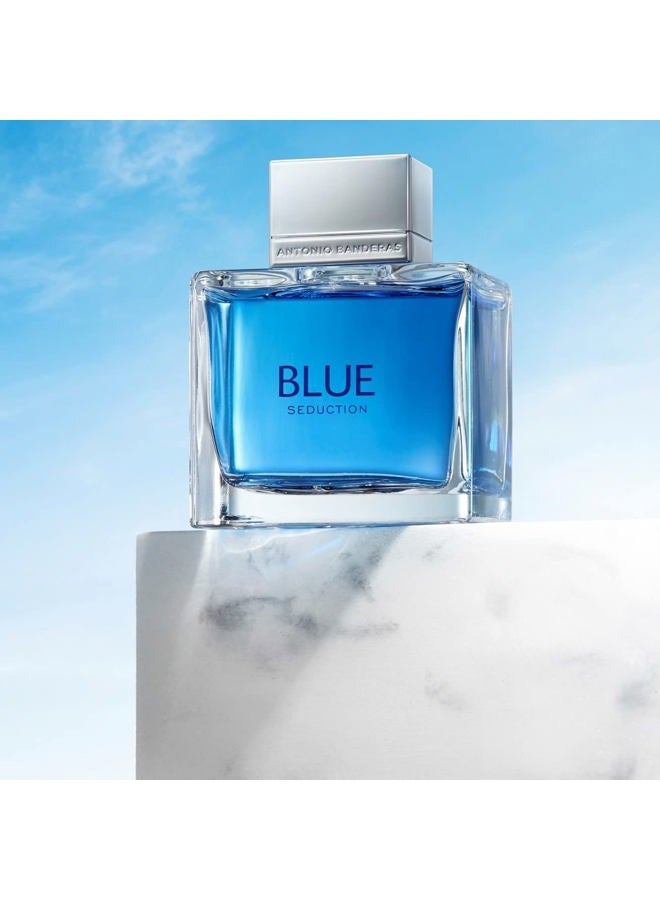 Banderas عطر بلو سيدكشن للرجال - رائحة منعشة، رومانسية، فواكه - نغمات خشبية ومائية من التفاح ومياه البحر - مثالي للاستخدام النهاري - 3.4 أونصة سائلة - Image 3